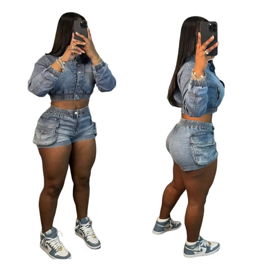 Denim Doll Set
